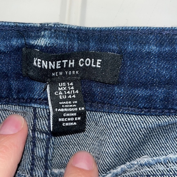 Kenneth Cole New York jeans Jess crop flare cute Raw step hem size 14 - Picture 10 of 12